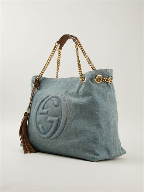 gucci swing shopper|gucci denim bucket bags.